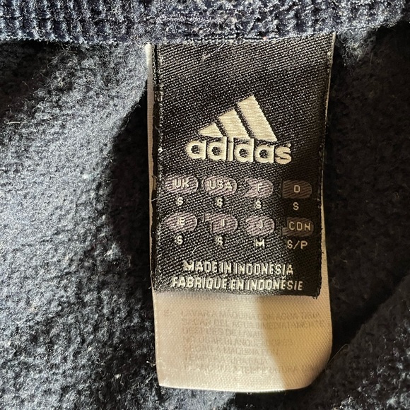 Adidas Navy with White Stripes Loose Fit Sweatpants Track Bottoms - Picture 6 of 6